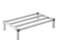 VEVOR Estante de Estiba de Aluminio 91,4x50,8x20,3 cm Estante de Almacenamiento Comercial Carga de 454 kg Fácil Montaje para Almacenamiento de Alimentos en Suelo, en Restaurantes, Cocinas, Garajes