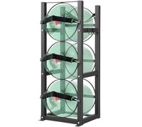 VEVOR Estante para Botellas de Gas Capacidad de 3 x 13,6 kg Soporte para bombonas de refrigerante 32,5 x 33 x 84 cm estantería de Acero Macizo A3 para freón, Gas, oxígeno, nitrógeno, refrigerante