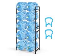 VEVOR Estante para Garrafas de Agua, Soporte para Botellas Grandes de Agua, Estantería Metálica de 5 Niveles para 10 Jarras de 11 L y 19 L, Organizador de Almacenamiento para Oficina Comedor Salón