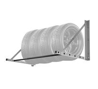 VEVOR Estante para Neumáticos Plegable de Pared, Acero Resistente Q235 para Neumáticos Estándar R 355,6-R 508 mm, Carga de Peso 136 kg para Taller de Reparación de Garaje, 1440(máx.) x 550 x 550 mm