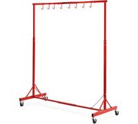 VEVOR Estante para Pintura de 1480 x 700 x 1535 mm Capacidad de Carga de 30 kg Estante para Secado de Pintura Automotriz con 8 Ganchos, 4 Ruedas Giratorias, Soporte para Carrocería de Automóvil, Rojo