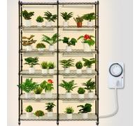 VEVOR Estante para Plantas con Luz de Cultivo 6 Niveles 200W 3 Modos de Luz de Espectro Estante para Plantas con Temporizador Estante para Cultivo de Plantas para Iniciar Semillas 120x35x180 cm