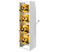 VEVOR Estante para Tanque de Refrigerante, 376 x 330 x 1321 mm, Soporte para Tanque de Cilindro, 4 Niveles, Estante de Almacenamiente de Acero al Carbono, para Tanque de Freón Gases Oxígeno Nitrógeno