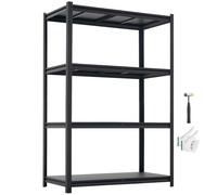 VEVOR Estantería Almacenaje Metálica de 4 Niveles 1030 x 522 x 1529 mm, Estantería Multiusos Altura Ajustable, Capacidad 1088 kg en Total con Estructura de Acero para Trastero Garaje Almacén Cocina
