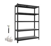 VEVOR Estantería Almacenaje Metálica de 5 Niveles 1230 x 465 x 1813 mm, Estantería Multiusos Altura Ajustable, Capacidad 1134 kg en Total con Estructura de Acero para Garaje Almacén Trastero Cocina