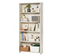 VEVOR Estantería Ancha 5 Niveles 79,2 x 29,7 x 173,5 cm Altura Ajustable, Blanco