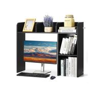 VEVOR Estantería de Escritorio 94,5x24,1x73,4 cm 2 Niveles para Oficina, Negro