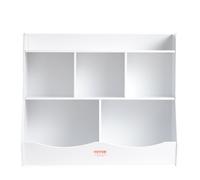 VEVOR Estantería de Juguetes de Madera para Niños, Cubrir de Almacenamiento de Madera de 5 Cubículos para Niños para Habitación de Niños, Sala de Juegos, Jardín de Infantes, Guardería, Blanco