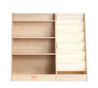 VEVOR Estantería de Madera para Niños de 4 Niveles Librería con Eslinga de Seis Capas Estantería para Libros para Almacenamiento Gabinete Organizador de Juguetes para Libros para Habitación de Niños