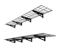 VEVOR Estantería de Pared de Acero Resistente 305x1828 mm, Carga 136kg por Estante, 272kg en Total, Distancia Ajustable 40 o 45cm, Juego de 2 Estanterías Flotantes para Garaje Lavandería Taller Cocina