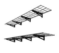 VEVOR Estantería de Pared de Acero Resistente 305x1828 mm, Carga 136kg por Estante, 272kg en Total, Distancia Ajustable 40 o 45cm, Juego de 2 Estanterías Flotantes para Garaje Lavandería Taller Cocina