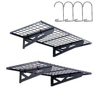 VEVOR Estantes Flotantes de Pared para Garaje, 122 x 61 cm, Juego de 2 Piezas, Gran Superficie Útil, Carga de 114 kg por Estante Colgante de Metal para Herramientas, para Tiendas, Garajes, Almacenes