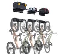 VEVOR Estante de almacenamiento para bicicletas, 6 soportes para bicicletas y 3 ganchos para cascos, colgador de almacenamiento de bicicletas de montaje en pared con 3 estantes, organizador para el