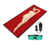 VEVOR Estera de Terapia de Luz Roja para Cuerpo Completo Almohadilla de Terapia, Alivia el Dolor Muscular y Articular, Acelera la Cicatrización de Heridas y Mejora el Sueño, 1800 x 800 x 12 mm