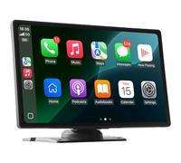 VEVOR Estéreo Inalámbrico para Coche, con Pantalla Táctil 1024 x 600P, Apple CarPlay y Android Auto, Cámaras Delantera y Trasera, Control de Voz, Bluetooth y Navegación GPS, 222 x 136 x 40 mm