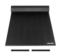 VEVOR Esterilla de Artes Marciales a Entrenamiento en Casa, Impermeable, Enrollable, para Gimnasia, Tatami, Jiu-Jitsu, MMA, Judo, Boxeo, Yoga, Color Negro, 3 x 1,5 x 0,03 m, XPE + PVC Duradero
