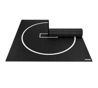 VEVOR Esterilla de Artes Marciales para Entrenamiento en Casa, Espuma XPE + PVC, Impermeable, Enrollable, para Gimnasia, Tatami, Jiu-Jitsu, MMA, Judo, Boxeo, Yoga, Color Negro, 3 x 3 x 0,03 m