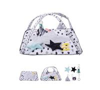 VEVOR Esterilla de Juegos para Bebés 0 a 18 Meses, con 6 Juguetes Sensoriales, con 2 Pelotas Táctiles y Tela Suave para el Desarrollo de Habilidades Sensoriales y Motoras, 875 x 875 x 440 mm