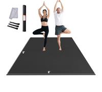 VEVOR Esterilla de Yoga Antideslizante de Alta Densidad para Hombres y Mujeres Estera de Fitness y Ejercicio con Bolsa y Correa de Transporte para Yoga en Casa, Pilates y Entrenamiento, 2440x1830 mm