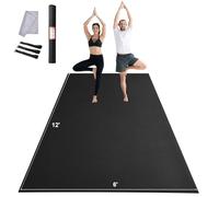VEVOR Esterilla de Yoga Antideslizante de Alta Densidad para Hombres y Mujeres Estera de Fitness y Ejercicio con Bolsa y Correa de Transporte para Yoga en Casa, Pilates y Entrenamiento, 3660x1830 mm