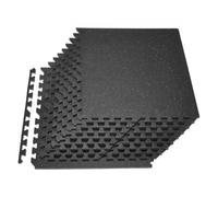 VEVOR Esterilla Puzzle 12 Piezas de 610 x 610 x 14 mm, Suelo Gimnasio de Goma EVA, Colchoneta de Ejercicios Alta Densidad con Puntos Grises Antideslizante Antigolpe Antiruido para Equipo Pesado, Casa