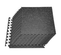 VEVOR Esterilla Puzzle 24 Piezas de 610 x 610 x 10 mm, Suelo Gimnasio de Goma EVA Alta Densidad, Colchoneta de Ejercicios con Puntos Grises Antigolpe Antiruido Antideslizante para Equipos Pesados Casa