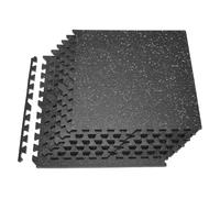 VEVOR Esterilla Puzzle 6 Piezas de 610 x 610 x 14 mm, Suelo Gimnasio de Goma EVA, Colchoneta de Ejercicios con Puntos Grises, Alta Densidad, Antideslizante Antigolpe Antiruido para Equipo Pesado, Casa