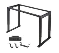 VEVOR Estructura de Mesa Elevable de 4 Patas, Doble Motor, Altura Ajustable 70-117cm, Marco de Escritorio Elevable Eléctrico, 4 Ajustes, Patas de Mesa con Control Inteligente para Oficina Hogar, Negro