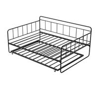 VEVOR Estructura de Sofá Cama de Metal 196x140,5x90 cm Marco de Cama de Día Doble Uso Sofá Diván Capacidad de 181,44 kg para Apartamento, Sala de Estar, Dormitorio, Habitación de Invitados, Negro