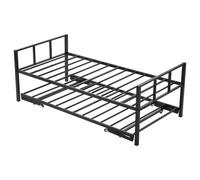 VEVOR Estructura de Sofá Cama de Metal 203x104x73,5 cm Marco de Cama de Día Doble Uso Sofá Diván Capacidad de 181,44 kg para Apartamento, Sala de Estar, Dormitorio, Habitación de Invitados, Negro