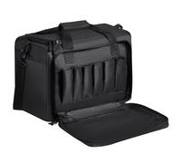 VEVOR Estuche Blando para 3 Pistolas Bolsa para Pistola con 2 Deflectores Desmontables y 6 Cargadores Bolsa de Arma con Una Sola Tira para el Hombro para Campo de Tiro de Caza al Aire Libre, Negro