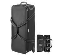 VEVOR Estuche con Ruedas para Equipo de Estudio 100 x 38 x 32 cm, Bolsa con Ruedas para Cámara, Correas, Asa Acolchada en el Compartimento para Soportes de Iluminación, Trípodes y Telescopios, Negro