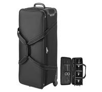 VEVOR Estuche con Ruedas para Equipo de Estudio 100 x 38 x 32 cm, Bolsa con Ruedas para Cámara, Correas, Asa Acolchada en el Compartimento para Soportes de Iluminación, Trípodes y Telescopios, Negro
