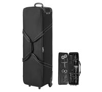 VEVOR Estuche con Ruedas para Equipo de Estudio 118 x 37 x 30 cm, Bolsa con Ruedas para Cámara, Correas, Asa Acolchada en el Compartimento para Soportes de Iluminación, Trípodes y Telescopios, Negro