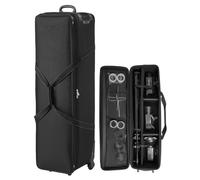 VEVOR Estuche con Ruedas para Equipo de Estudio de 131 x 36,5 x 38 cm, Negro