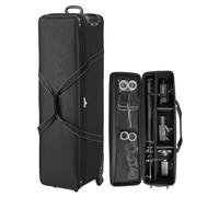 VEVOR Maleta con Ruedas para Equipo de Estudio, 131 x 36,5 x 38 cm, Bolsa de Transporte para cámara, con Ruedas, Correas, Compartimento Acolchado, asa, para pie iluminación, trípode, telescopio,