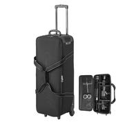 VEVOR Estuche con Ruedas para Equipo de Estudio 91 x 30 x 35,5 cm, Bolsa con Ruedas para Cámara, Correas, Asa Acolchada en el Compartimento para Soportes de Iluminación, Trípodes y Telescopios, Negro