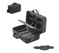 VEVOR Estuche de Transporte PS5, Bolsa de Viaje 395 x 190 x 250 mm para PlayStation 5 Slim EVA a Prueba de Golpes con Forro Interior Suave, Divisores Acolchados y Asa para Almacenamiento, Negro