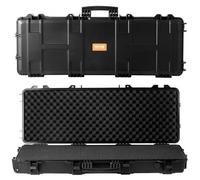 VEVOR Estuche Largo para Armas 109 cm Estuche Rígido para Rifle 3 Capas de Acolchado de Espuma Maletín para Rifle de Caza, con Cerradura, PP, Impermeable, Transporte Conveniente con Ruedas para Rifle