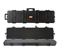 VEVOR Estuche Largo para Armas 138 cm Estuche Rígido para Rifle 3 Capas de Acolchado de Espuma Maletín para Rifle de Caza, con Cerradura, PP, Impermeable, Transporte Conveniente con Ruedas para Rifle