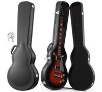 VEVOR Estuche para Guitarra Eléctrica de 39 Pulgadas 99,1cm Negro de Madera, para Guitarras Les Paul, con Cerradura, Inserto de Espuma, Llaves, Compartimento para Accesorios, Resistente al Desgaste