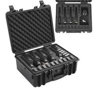 VEVOR Estuche Rígido para Pistola con Rvestimiento Precortado para 5 Pistolas Resistente al Agua y Polvo, 475 x 415 x 223 mm, Estuche para Pistola con Cerradura se Puede Llevar en Tren, Avión, Negro