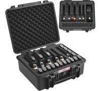 VEVOR Estuche Rígido de Pistola con Revestimiento Precortado para 6 Pistolas Resistente al Agua y Polvo, 491 x 434 x 211 mm, Estuche para Pistola con Cerradura se Puede Llevar en Tren, Avión, Negro
