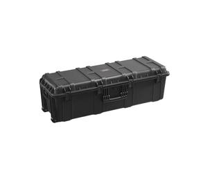 VEVOR Estuche Rígido Impermeable de 1120 x 405 x 342 mm de Gran Capacidad con 3 Asas, Estuche Protector IP67 con 6 Clips, 6 Orificios para Candado y Espuma Insertada para Equipos Grandes, Negro