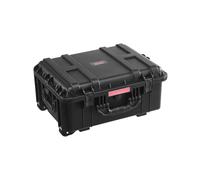 VEVOR Estuche Rígido Impermeable de 573 x 450 x 277 mm con Ruedas Giratorias y Manija Retráctil, Estuche Protector Impermeable IP67 con 4 Clips, 4 Orificios para Candado y Espuma Insertada, Negro