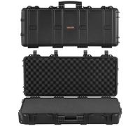 VEVOR Estuche Rígido para Armas Largas, con Cerradura y Espuma Precortada, Enrollable, Resistente al Agua IP67, 978 x 420 x 173 mm, Color Negro, para Viajeros, Aficionados al Tiro, y Cazadores