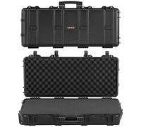 VEVOR Estuche Rígido para Armas Largas, con Cerradura y Espuma Precortada, Enrollable, Resistente al Agua IP67, 978 x 420 x 173 mm, Color Negro, para Viajeros, Aficionados al Tiro, y Cazadores