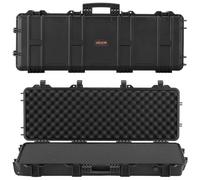 VEVOR Estuche Rígido para Armas Largas, con Cerradura y Espuma Precortada, Enrollable, Resistente al Agua IP67, 1089 x 392 x 155 mm, Color Negro, para Viajeros, Aficionados al Tiro, y Cazadores