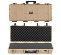 VEVOR Estuche Rígido para Armas Largas, PP, con Cerradura y Espuma Precortada, Enrollable, Resistente al Agua IP67, 978 x 420 x 173 mm, Color Caqui, para Viajar en Medios de Transporte Público