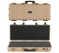 VEVOR Estuche Rígido para Armas Largas, PP, con Cerradura y Espuma Precortada, Enrollable, Resistente al Agua IP67, 978 x 420 x 173 mm, Color Caqui, para Viajar en Medios de Transporte Público